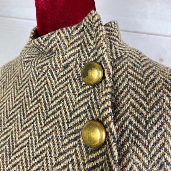 VTG Cape Shawl Wrap One Size Bolero Woven Tweed - Picture 11 of 13